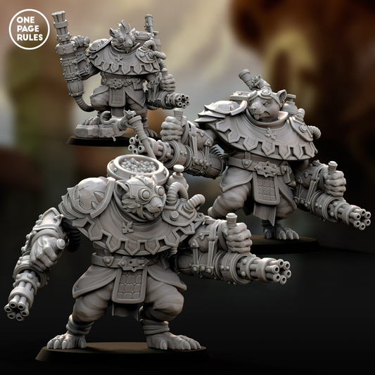 Storm Ogres (Gatling) - Ratmen (3 Models)