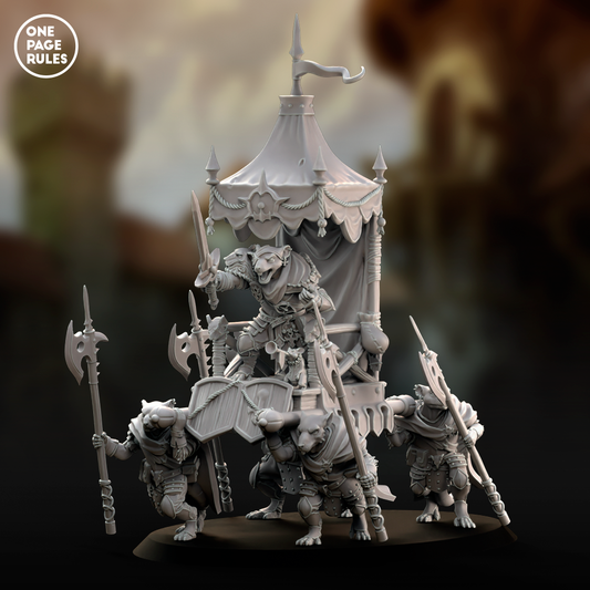 Battle Master on War Throne [Royal] - Ratmen (1+4 Models)