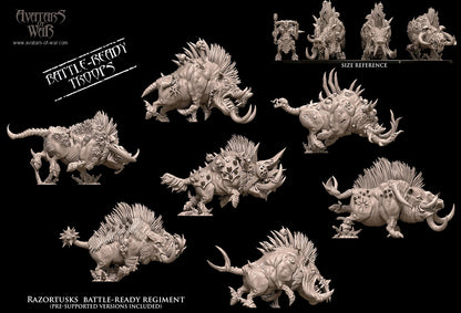 Razortusks Battle-Ready regiment (7 Razortusks) by Avatars of War