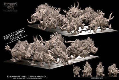 Razortusks Battle-Ready regiment (7 Razortusks) by Avatars of War