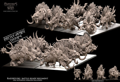 Razortusks Battle-Ready regiment (7 Razortusks) by Avatars of War