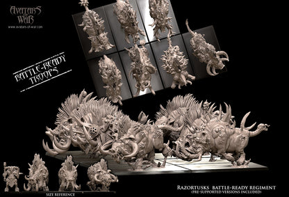 Razortusks Battle-Ready regiment (7 Razortusks) by Avatars of War