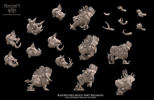 Razortusks multi-part regiment by Avatars of War