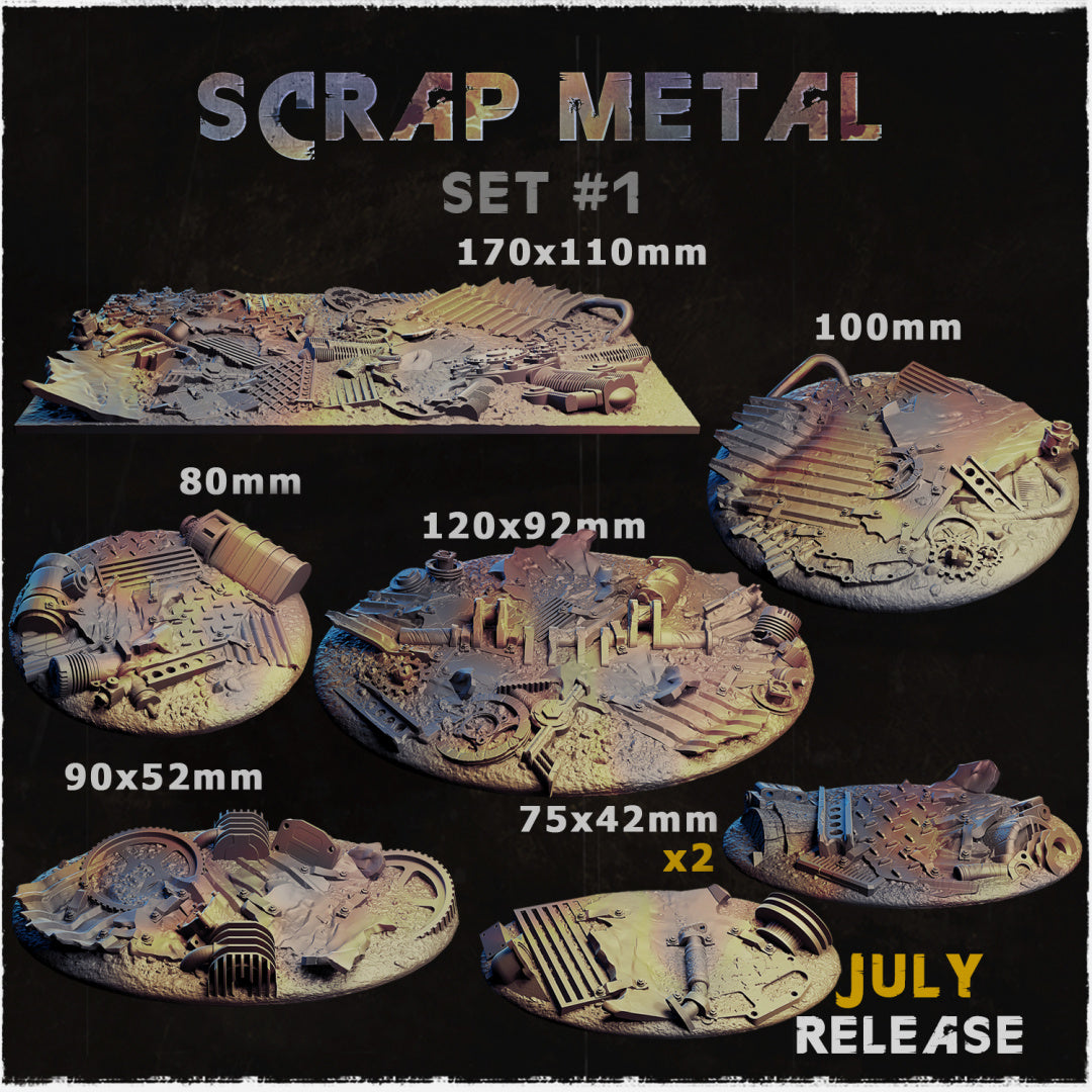 Scrap Metal Bases by Zabavka Workshop – Miniature Horde