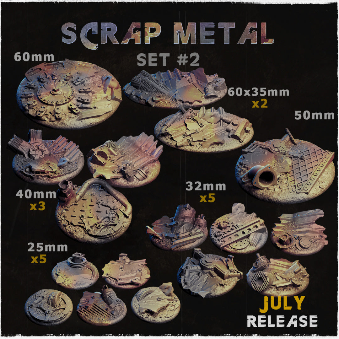 Scrap Metal Bases by Zabavka Workshop – Miniature Horde