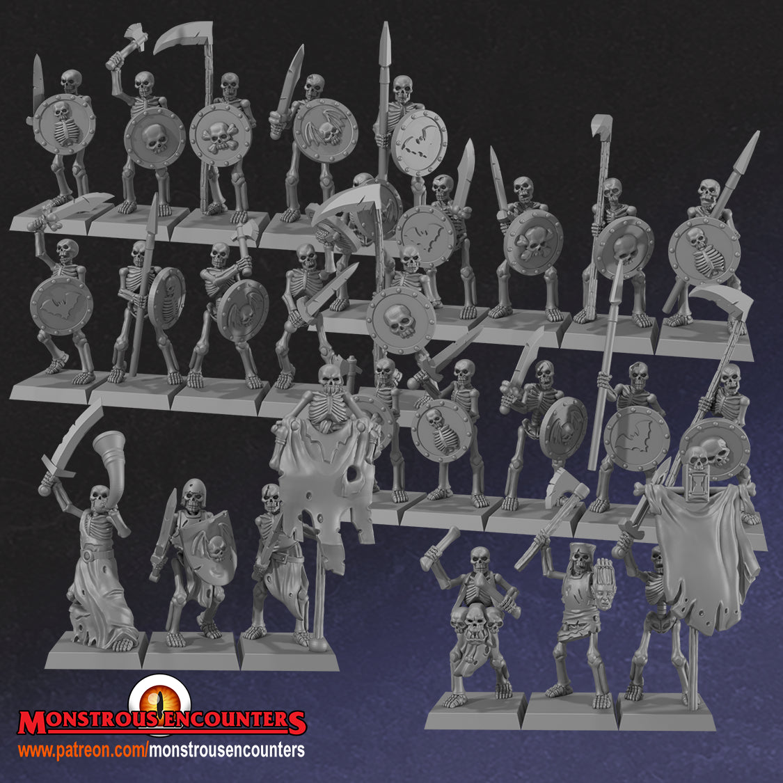 Undead Skeleton Horde Unit by Monstrous Encounters