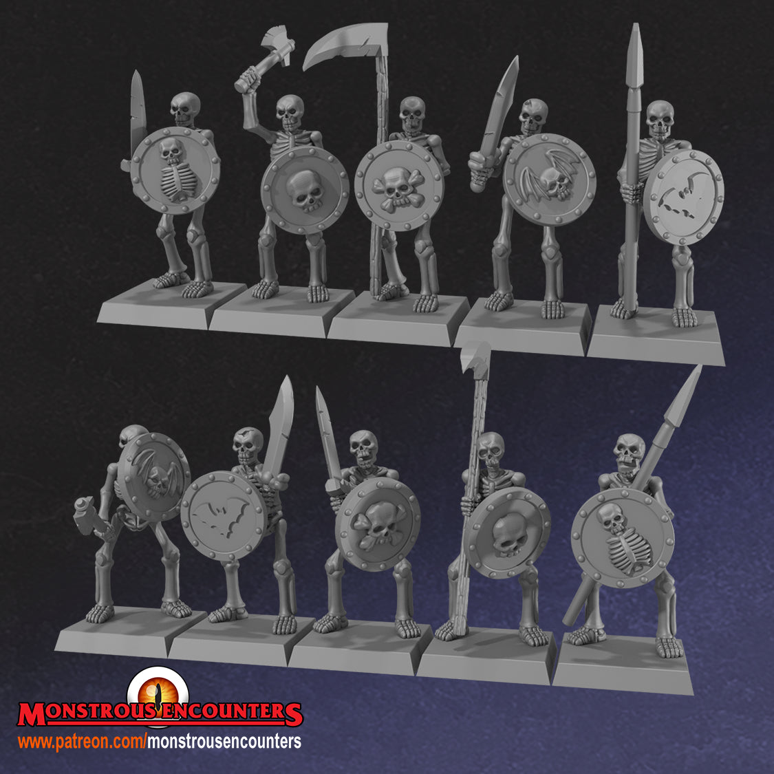 Undead Skeleton Horde Unit by Monstrous Encounters