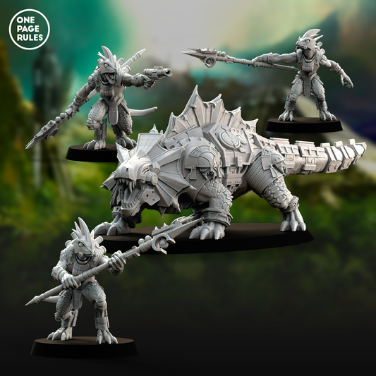 Dragon Lizard - Saurian Starhost (1+3 Models)