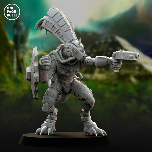 Gecko Champion (Chief, Shield) - Saurian Starhost (1 Model)