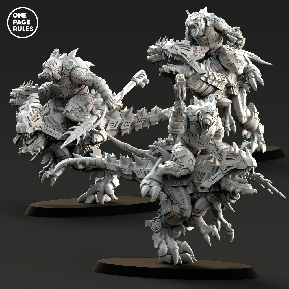 African Raptor Riders Raptor Riders (Spear) - Saurian Starhost (3 Models) – Miniature Horde