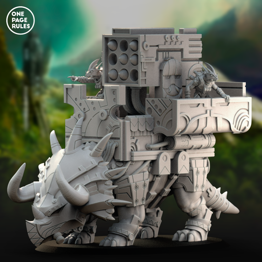 Triceratops (Rocket Launcher) - Saurian Starhost (1+2 Models)