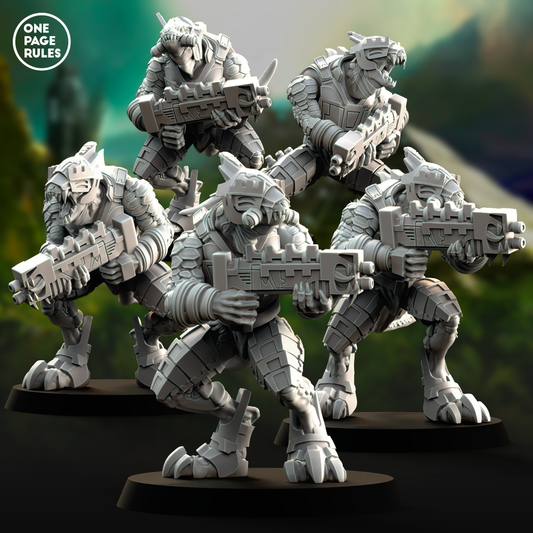 Saurian Warriors (Carbine) - Saurian Starhost (5 Models)