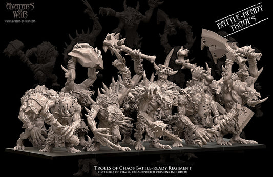 Trolls of Chaos Battle-Ready regiment (10 Trolls of Chaos) by Avatars of War