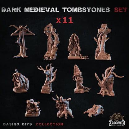 Dark Medieval Tombstones
